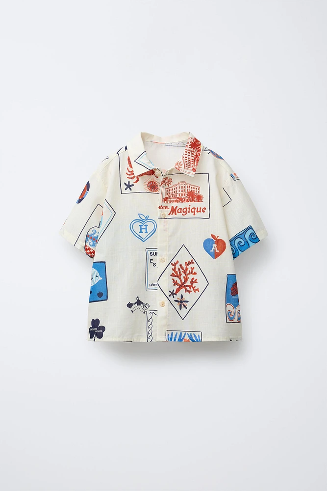CHEMISE IMPRIMÉ HÔTEL MAGIQUE © X ZARA