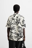 ABSTRACT PRINT STRETCH SHIRT