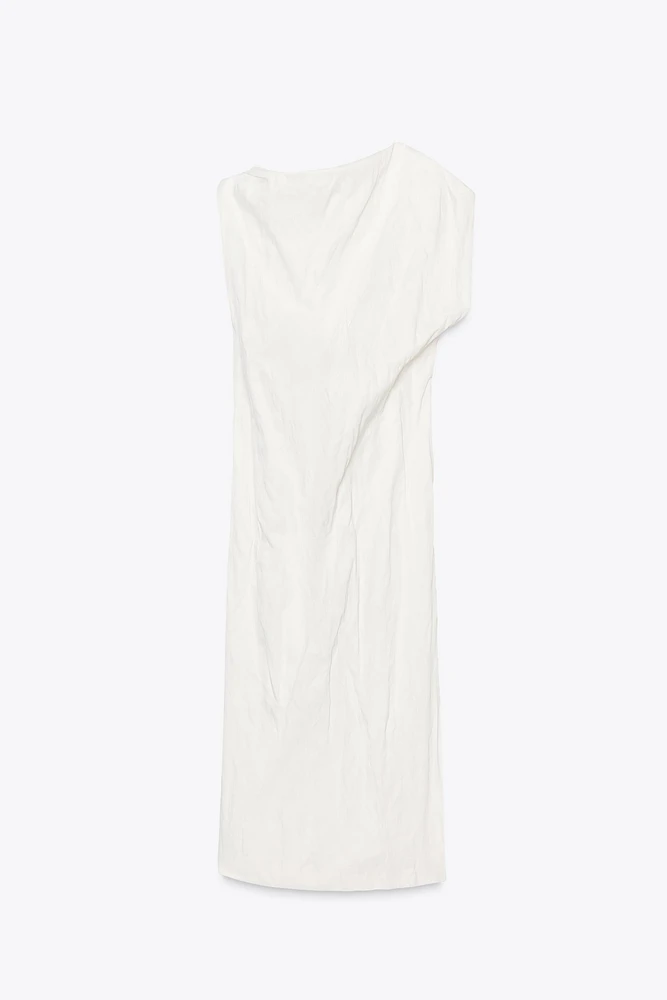 ZW COLLECTION ASYMMETRIC WRINKLED DRESS