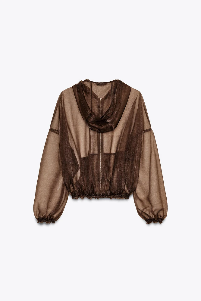 BLOUSON CAPUCHE ORGANZA