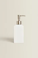 WHITE EARTHENWARE BATHROOM DISPENSER