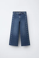 NAVY EMBROIDERED STAR JEANS