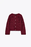 VESTE EN MAILLE MACRAMÉ