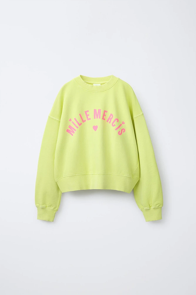 TEXT PRINT SWEATSHIRT