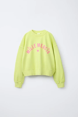 TEXT PRINT SWEATSHIRT