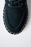 CHAUSSURES BATEAU JUTE CROÛTE DE CUIR