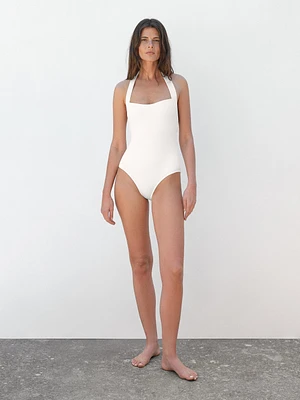 Maillot de bain à encolure américaine