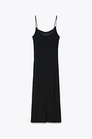 RUCHED MIDI DRESS
