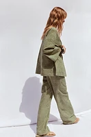PERFORATED EMBROIDERY BLAZER