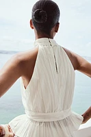 TOP HALTER PLISSÉ