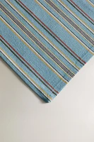 LOT SERVIETTES DE TABLE COTON RAYURES MULTICOLRES (LOT DE
