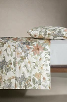 FLORAL PRINT SATEEN FLAT SHEET