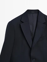 Blazer en laine mélangée