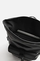 RUBBERIZED FLAP BACKPACK