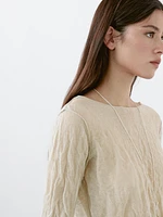 T-shirt manches longues effet froissé
