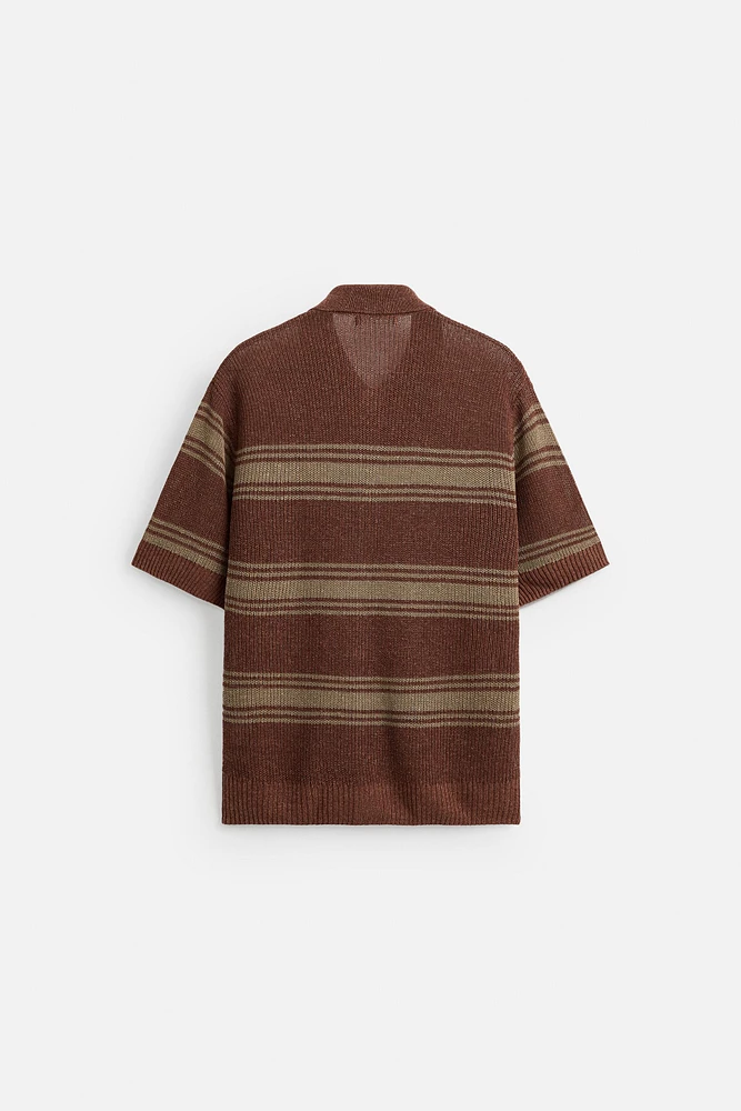 CHEMISE EN MAILLE LIN - VISCOSE