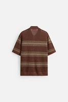 CHEMISE EN MAILLE LIN - VISCOSE