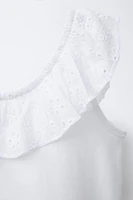 HAUT À VOLANTS EN BRODERIE SUISSE