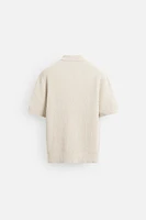 RIB KNIT RUSTIC POLO SHIRT