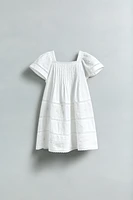 EMBROIDERED OPENWORK DRESS
