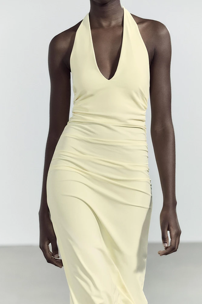 ROBE LONGUE HALTER POLYAMIDE