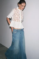 ZW COLLECTION EMBROIDERED PEPLUM SHIRT