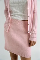 PLAIN KNIT MINI SKIRT