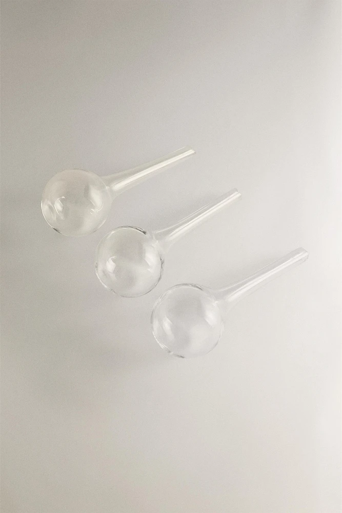 SET OF BOROSILICATE GLASS SELF-WATERING GLOBES (SET OF 3)