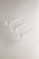 SET OF BOROSILICATE GLASS SELF-WATERING GLOBES (SET OF 3)