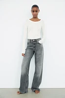 JEAN TRF WIDE LEG TAILLE NORMALE