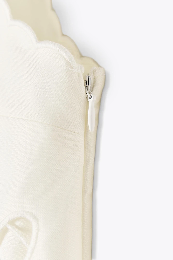 ZW COLLECTION EMBROIDERED LINEN DRESS