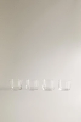 SET OF SHORT GLASS TUMBLERS (SET OF 4)