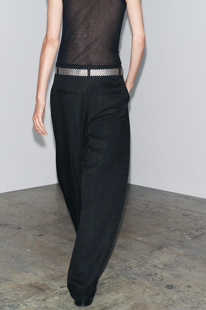 ZW COLLECTION JACQUARD PLEATED PANTS