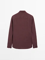Regular fit faded linen shirt