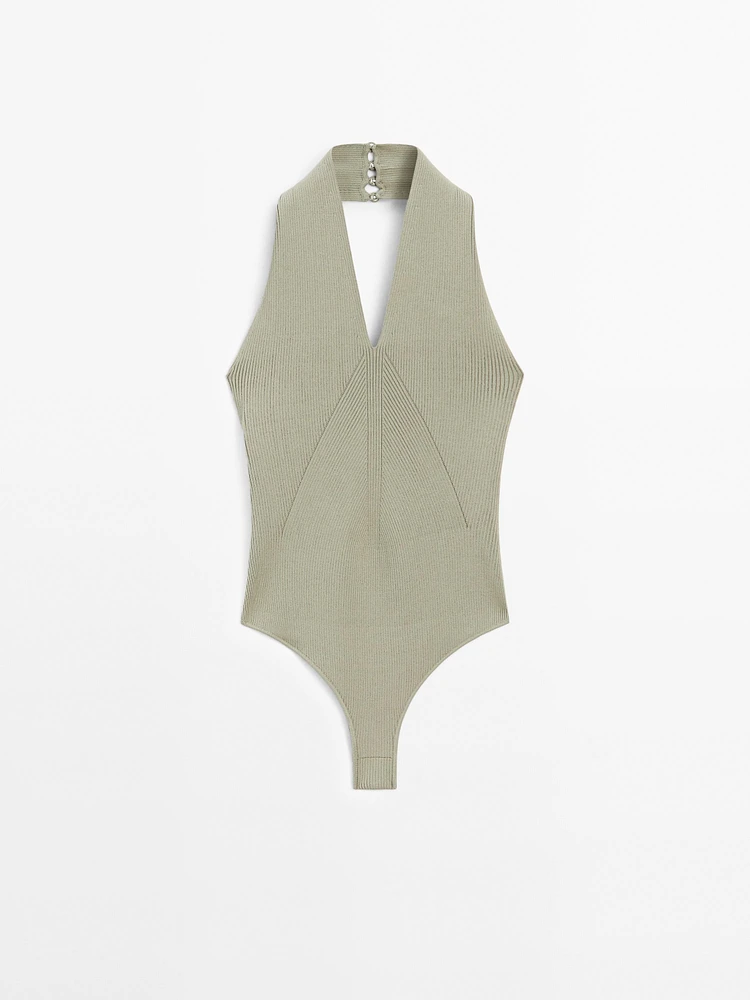 Body en maille à encolure américaine - STUDIO