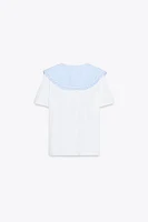 GINGHAM CHECK COMBINATION T-SHIRT