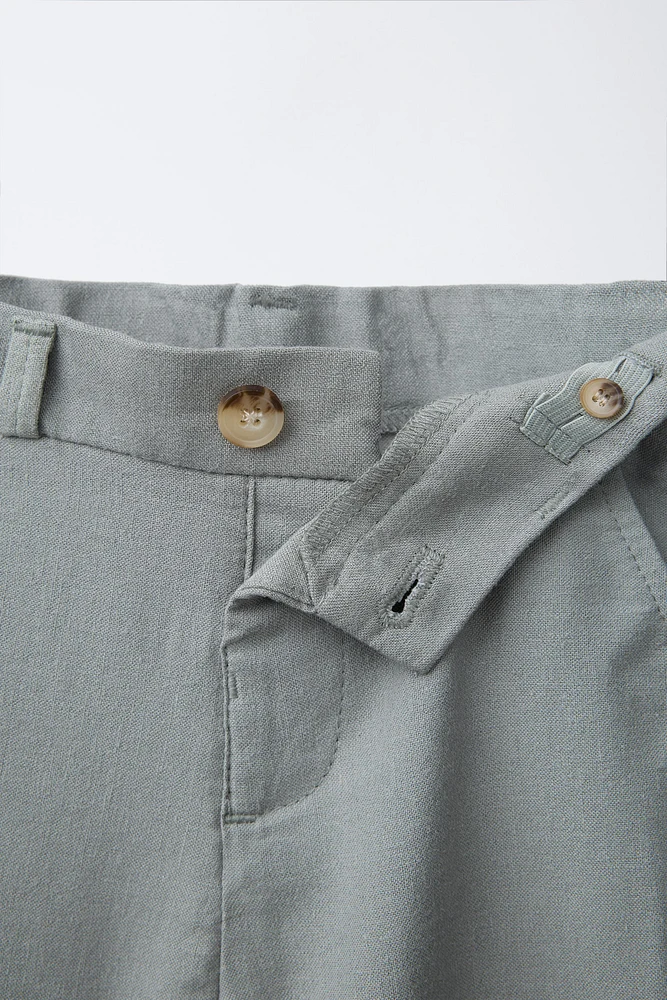 LINEN BLEND SUIT PANTS