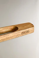 SILICONE AND WOODEN TONGS