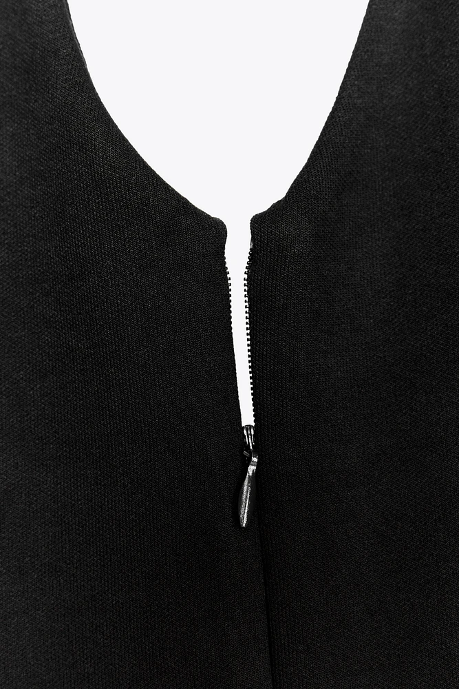 COMBINAISON LONGUE À ENCOLURE AMÉRICAINE EN MAILLE SURJET