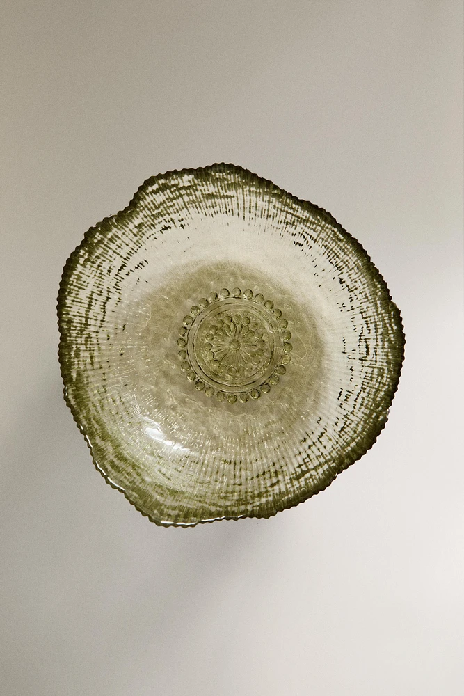 SALADIER VERRE RECYCLABLE RELIEF