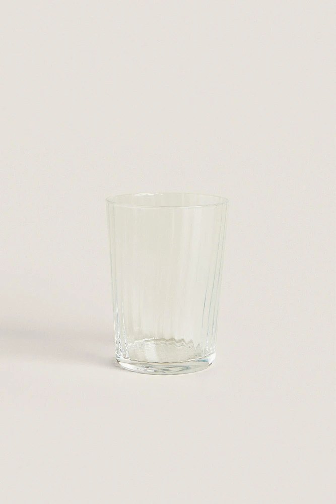 GLASS TUMBLER WITH LINES