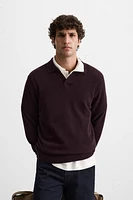 WOOL KNIT POLO