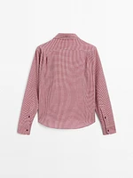 Cotton blend check shirt