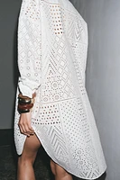 ZW COLLECTION EMBROIDERED EYELET DRESS