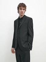 100% wool suit blazer