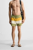 TIE DYE PRINT MID-LENGTH SWIMSUIT