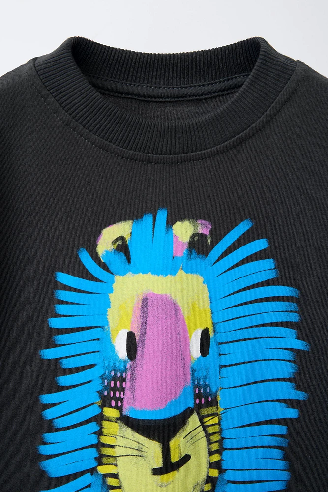 T-SHIRT À IMPRIMÉ ANIMALIER