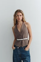 BELTED VEST TOP