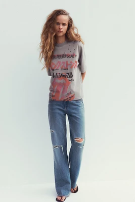 T-SHIRT EFFET DÉLAVÉ THE ROLLING STONES