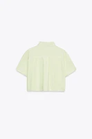 POPLIN CROP SHIRT